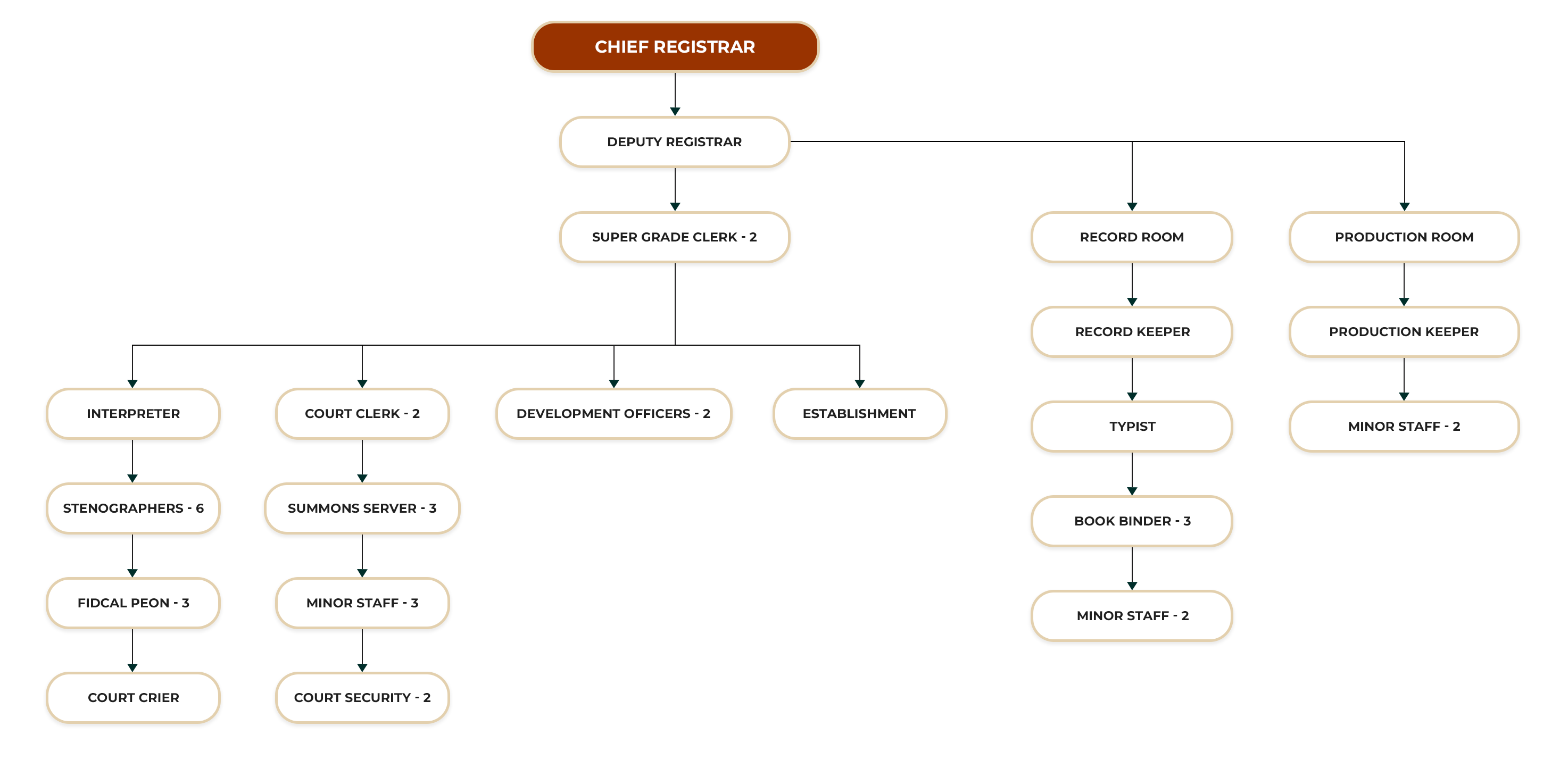 HIGH COURT HAMBANTOTA ORGANIZATIONAL STRUCTURE